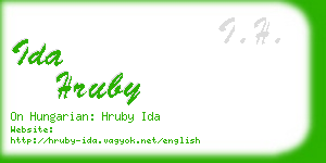 ida hruby business card